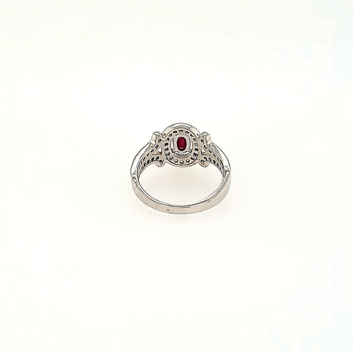 Ruby and Diamond Ring in 14k Gold