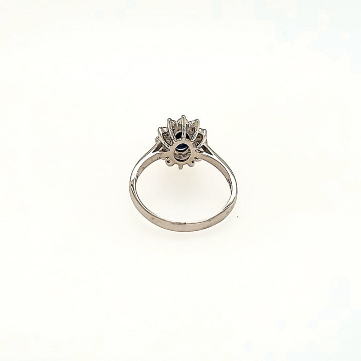 Blue Sapphire Cluster Ring in 14k Gold