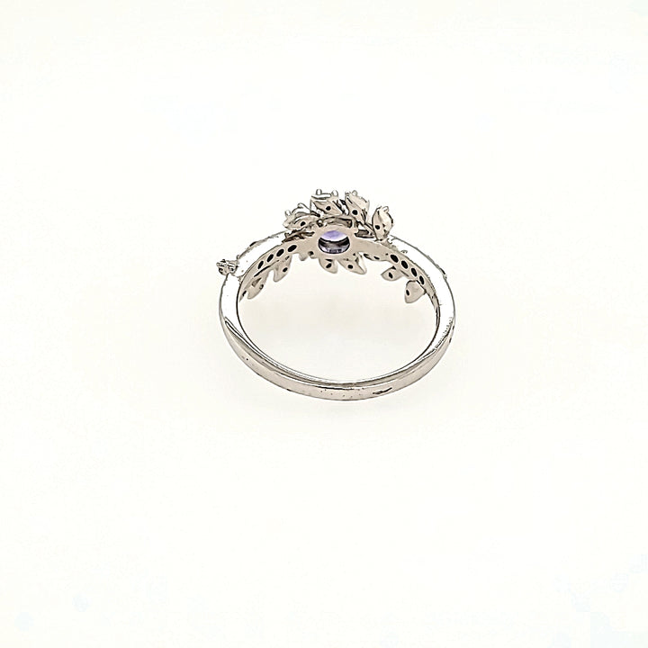 Floral Tanzanite Ring in 14k Gold