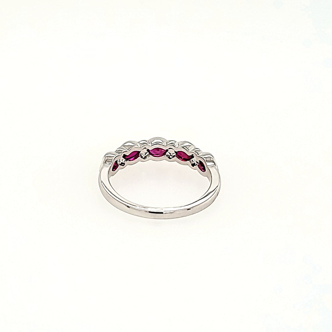 Ruby &amp; Diamond Band in 14k Gold