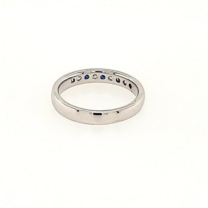 Blue Sapphire and Diamond Ring in 14k Gold