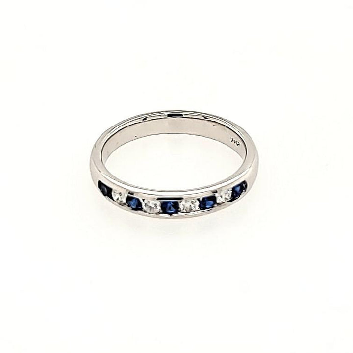 Blue Sapphire and Diamond Ring in 14k Gold