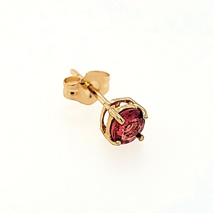 Orange Sapphire Studs in 14k Gold