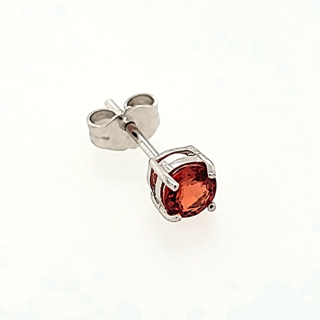 Orange Sapphire Studs in 14k Gold