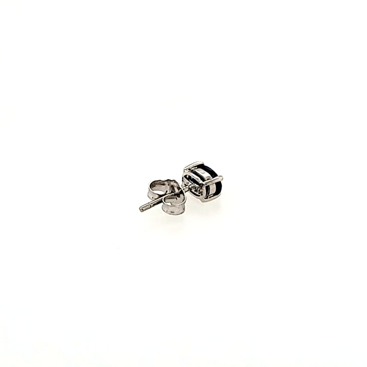 Oval Cut Blue Sapphire Studs in 14k Gold