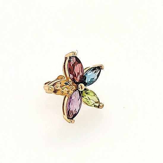 Floral Earrings in 14k Gold