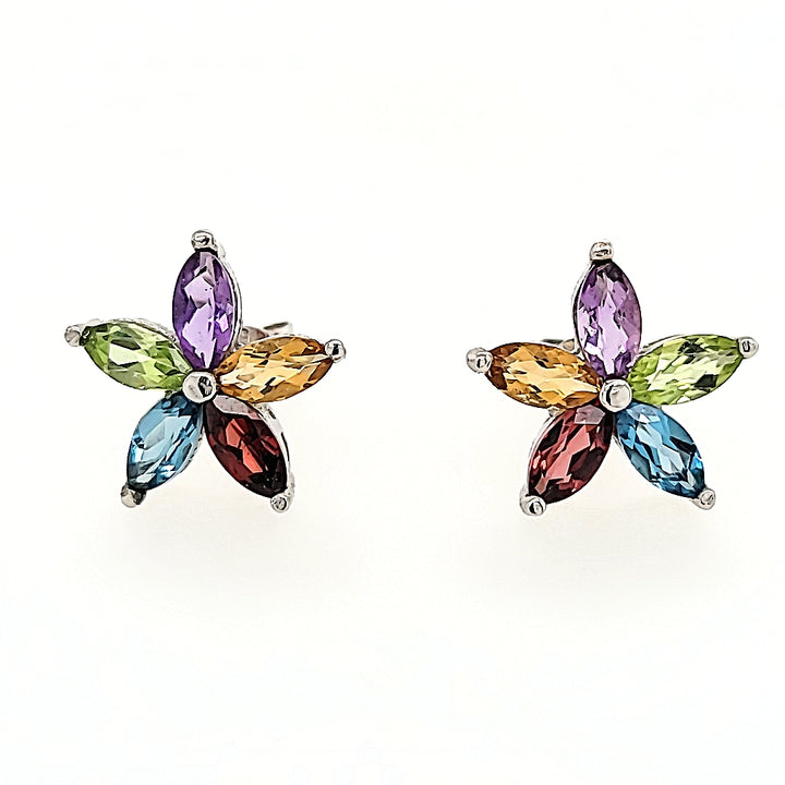 Floral Earrings in 14k Gold