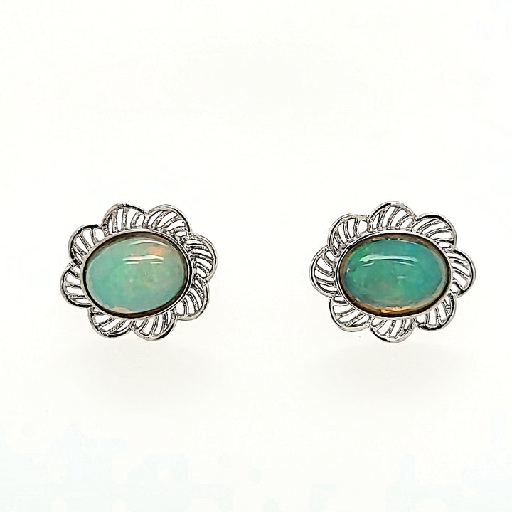Opal Earrings in 14k Gold