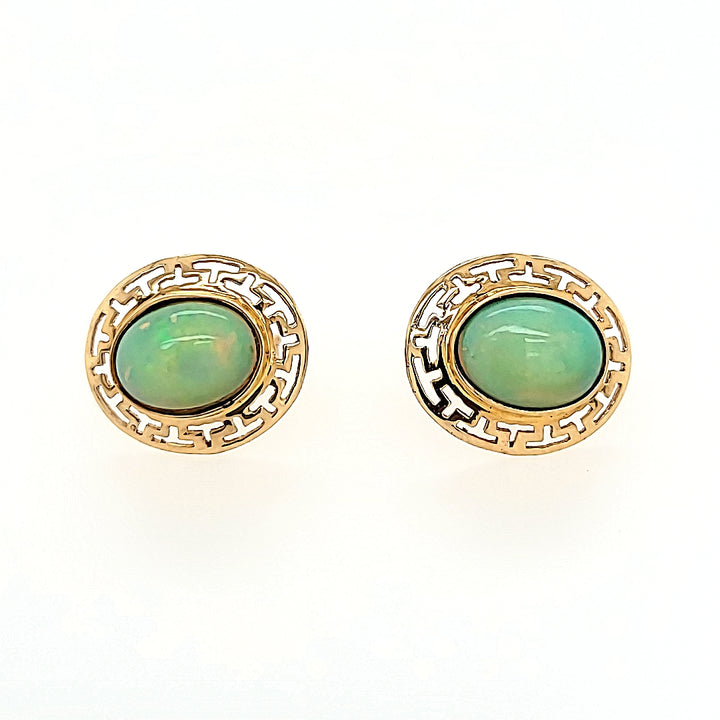 Opal Earrings in 14k Gold