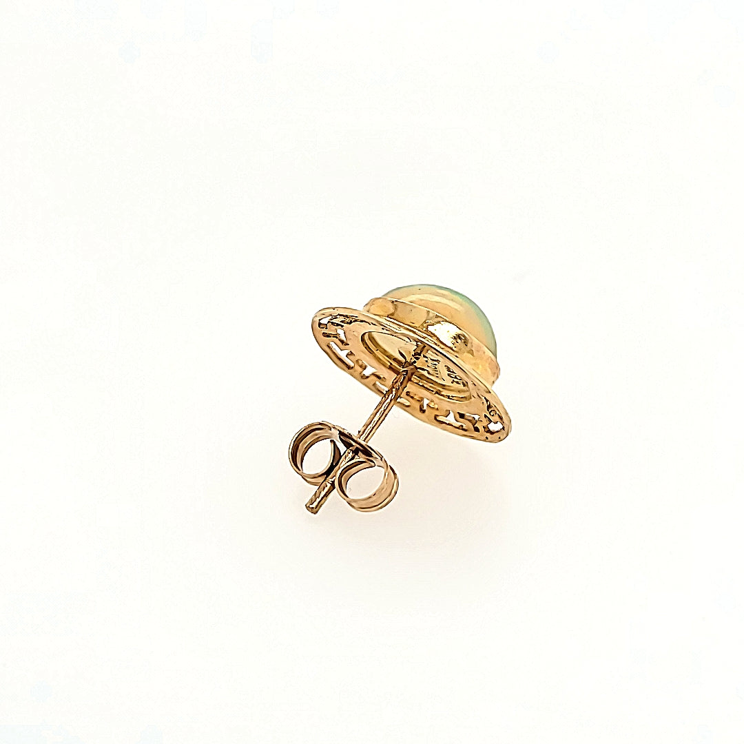 Opal Earrings in 14k Gold