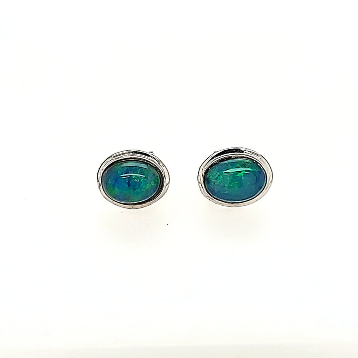 Opal Studs in 14k Gold