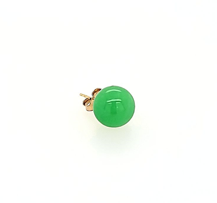 Jade Stud Earrings in 14k Gold