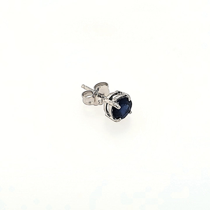 5mm Blue Sapphire Studs in 14k Gold