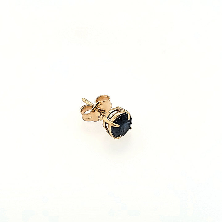5mm Blue Sapphire Studs in 14k Gold