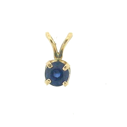 Blue Sapphire Pendants in 14k Gold