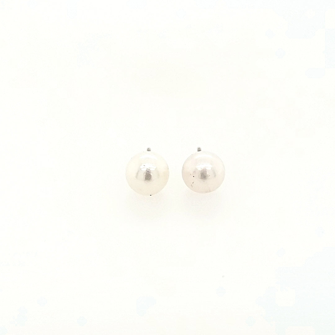 6.5mm Pearl Stud Earrings in 14k Gold