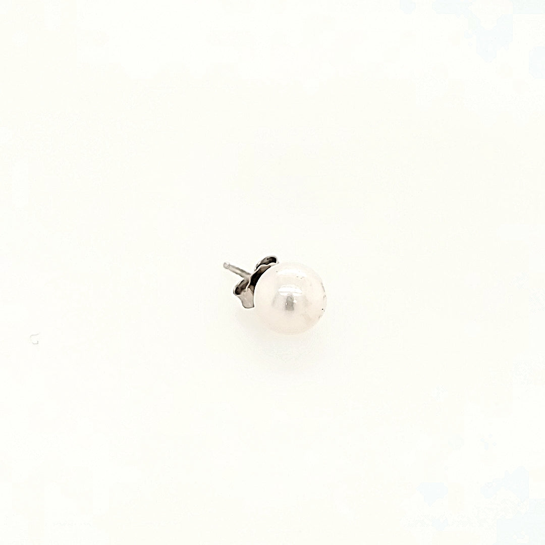 6.5mm Pearl Stud Earrings in 14k Gold
