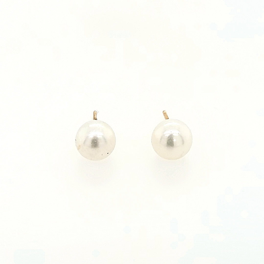 6.5mm Pearl Stud Earrings in 14k Gold