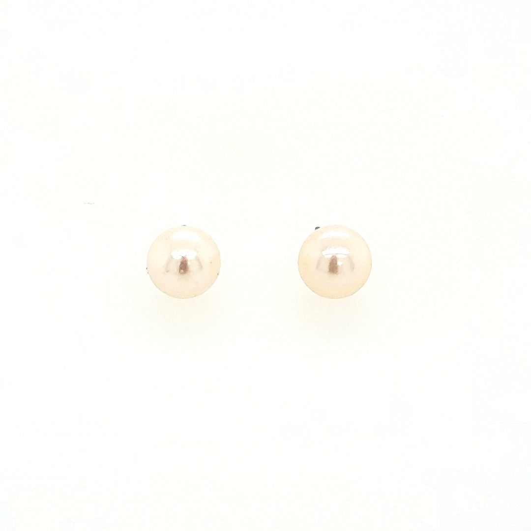 Akoya Pearl Stud Earrings in 14k Gold