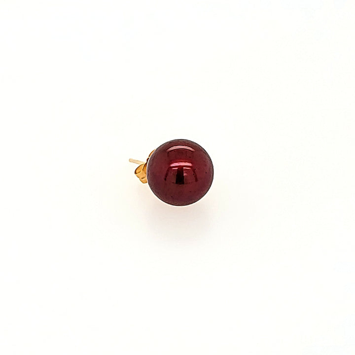 9.5mm Chocolate Pearl Studs in 14k Gold