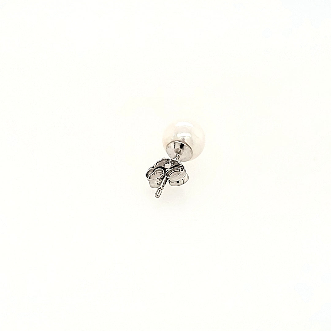 6mm Pearl Stud Earrings in 14k Gold