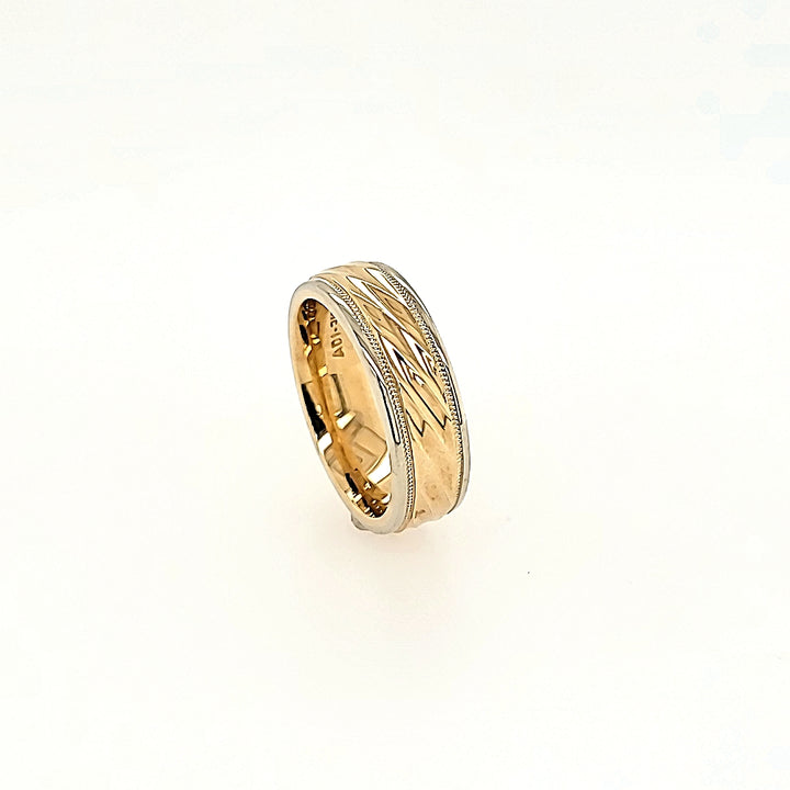 Textured Wedding Band in 10k Gold