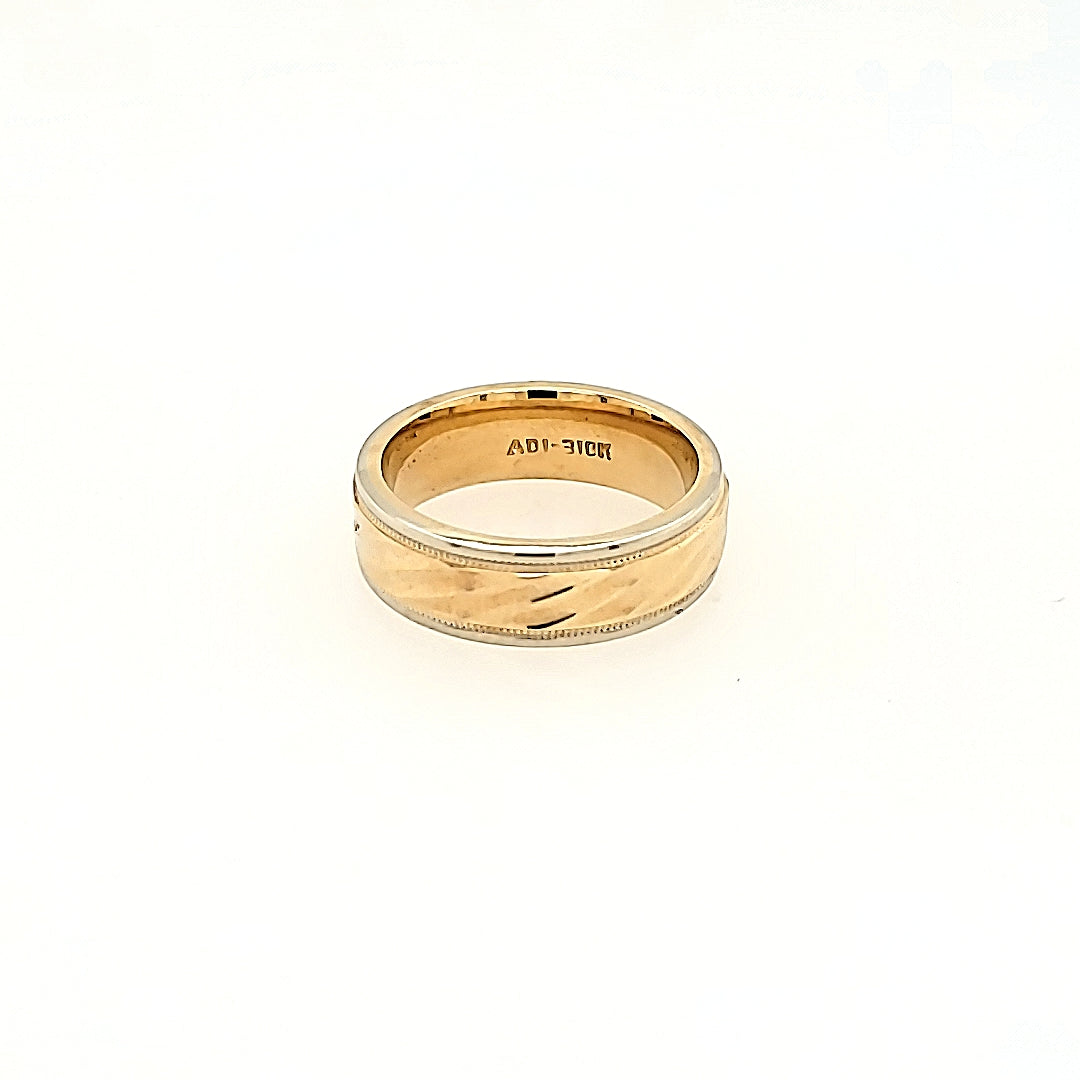Textured Wedding Band in 10k Gold