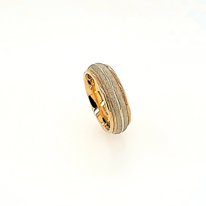 Diamond Cut Wedding Band in 10k Gold
