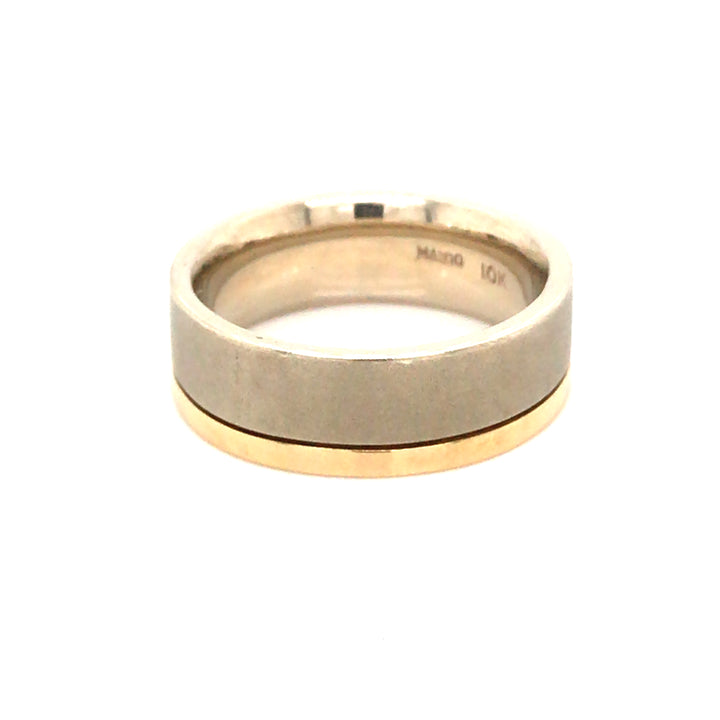 Yellow &amp; White Gold Comfort Fit Band