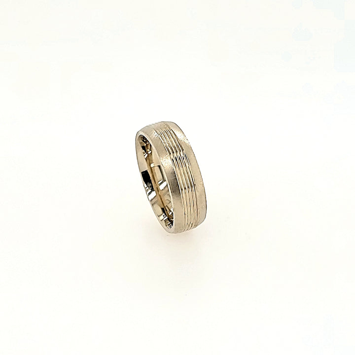 Satin Finished Wedding Band in 10k Gold