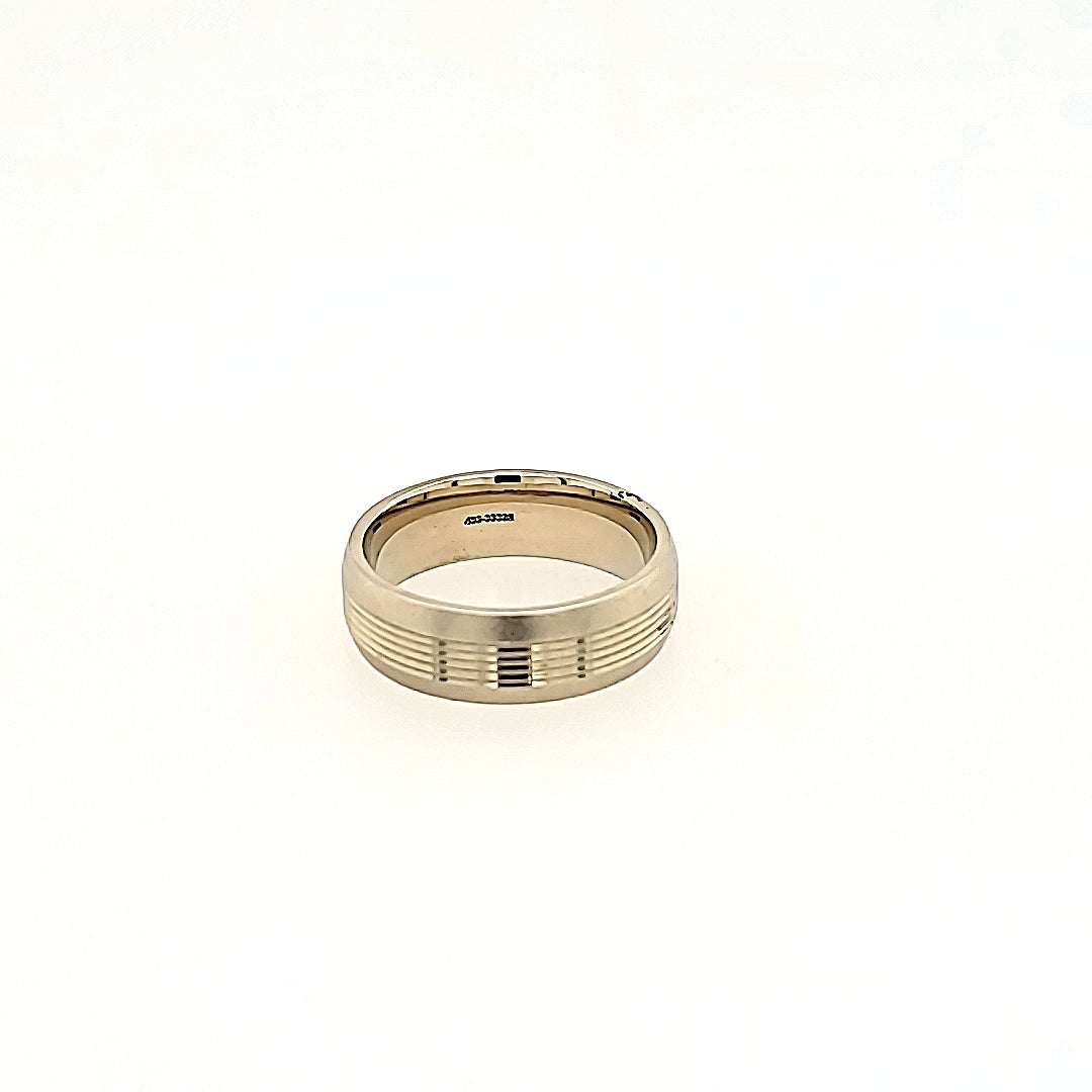 Satin Finished Wedding Band in 10k Gold