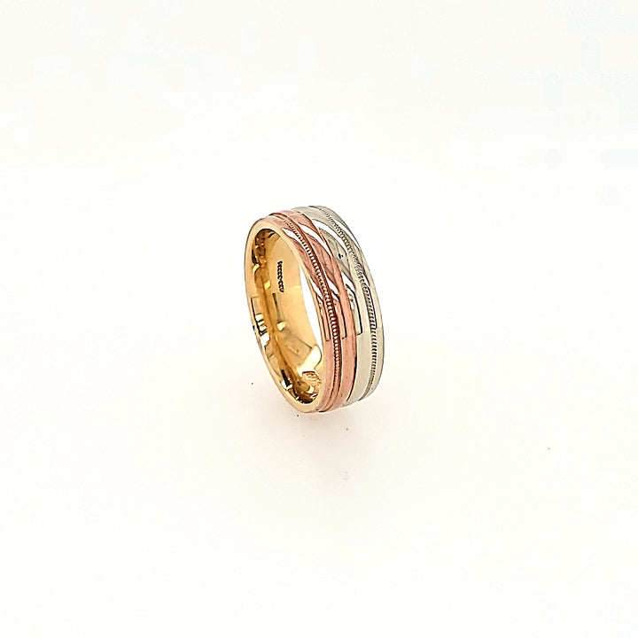 Tri-Toned Ring in 10k Gold