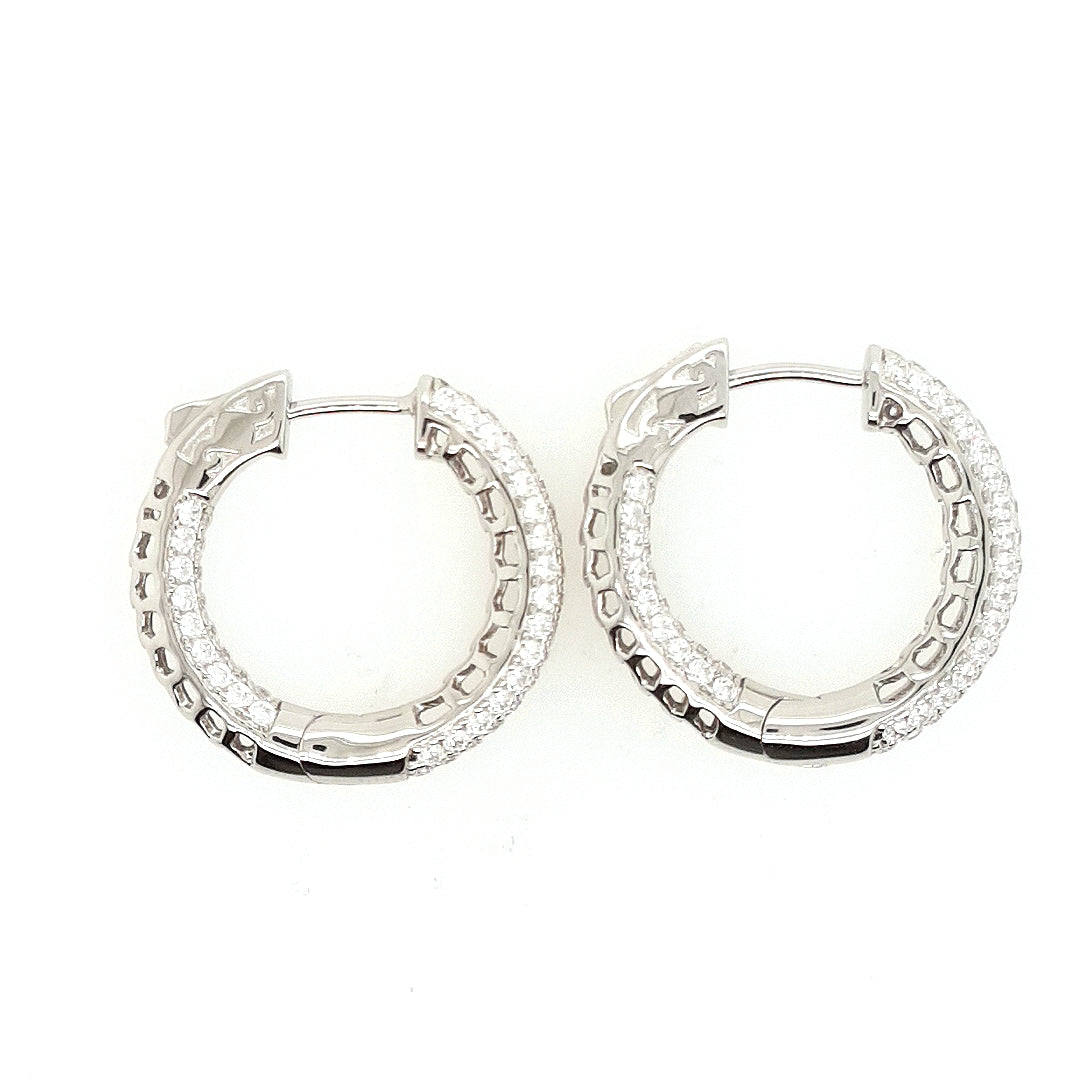 Sterling Silver Inside Out Hoops