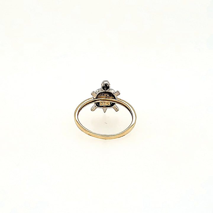 Handcrafted Turtle Ring in 10k Gold