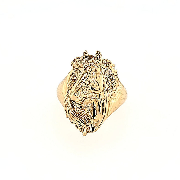 Handcrafted Horse Ring in 14k Gold