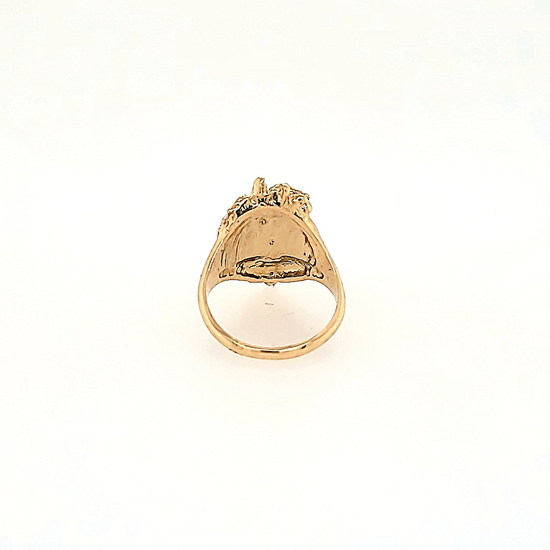 Handcrafted Horse Ring in 14k Gold