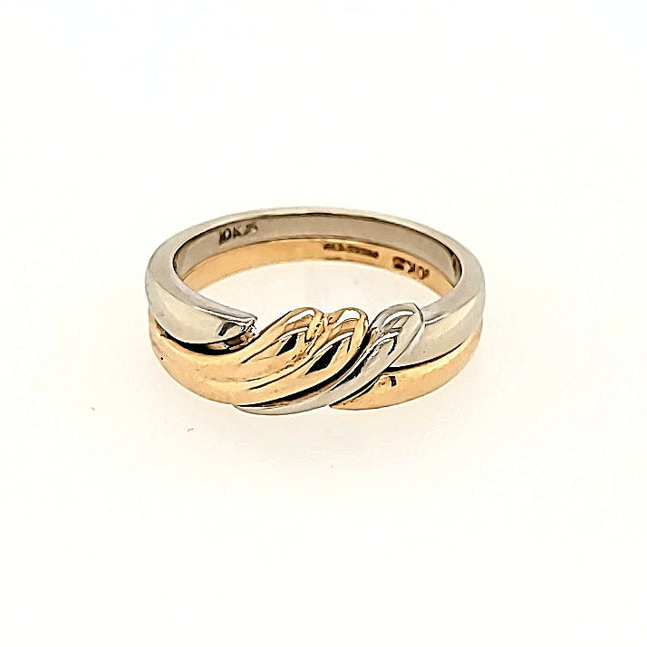 Two Band Puzzle Ring in 10k Gold