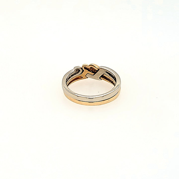 Two Band Puzzle Ring in 10k Gold