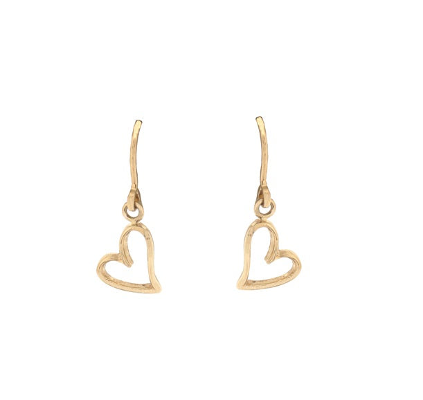 Heart Earrings in 14k Gold