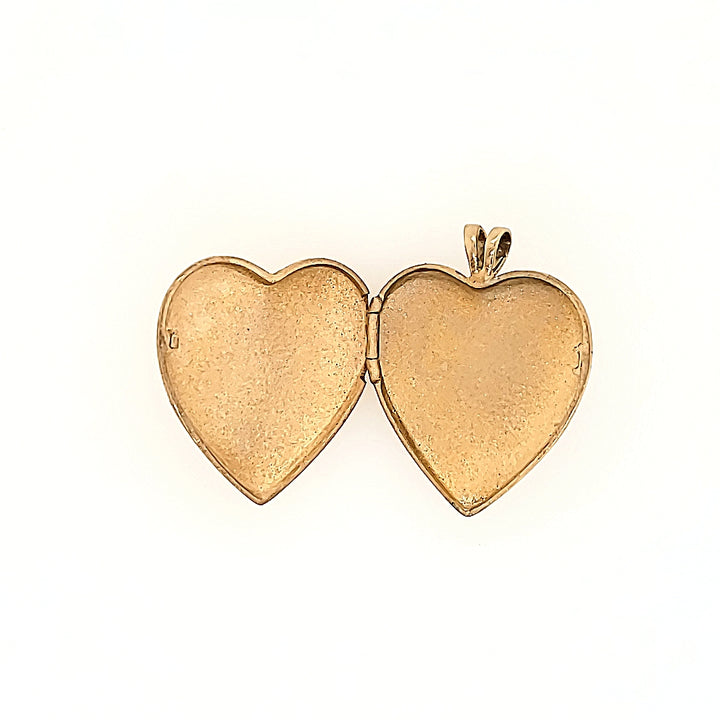 Engraved Heart Locket in 10k Gold