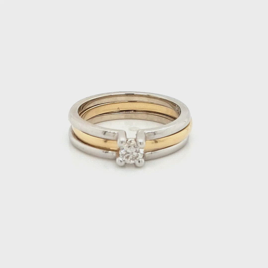 Two Piece Diamond Wedding Set in 14k Gold
