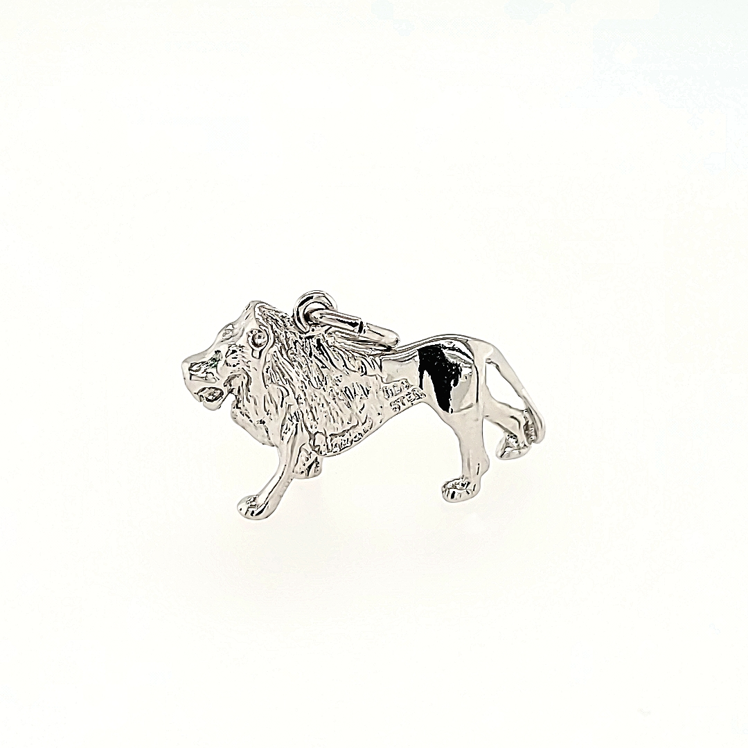 Lion Charm in Sterling Silver