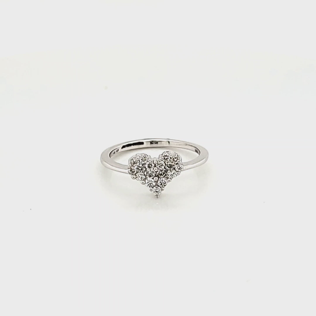 Heart Diamond Ring in 14k Gold