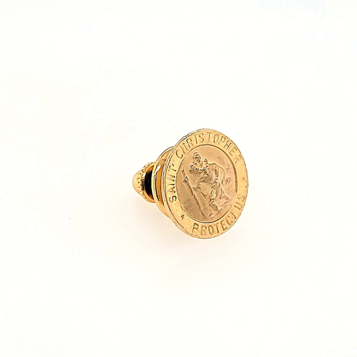 St. Christopher Pin in Gold