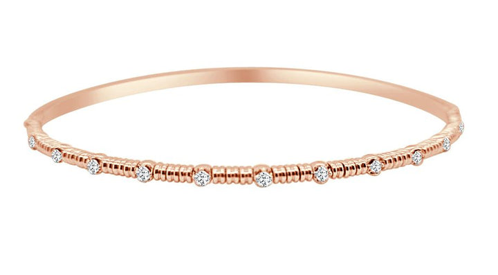 Flexible Diamond Bangle in 14k Gold