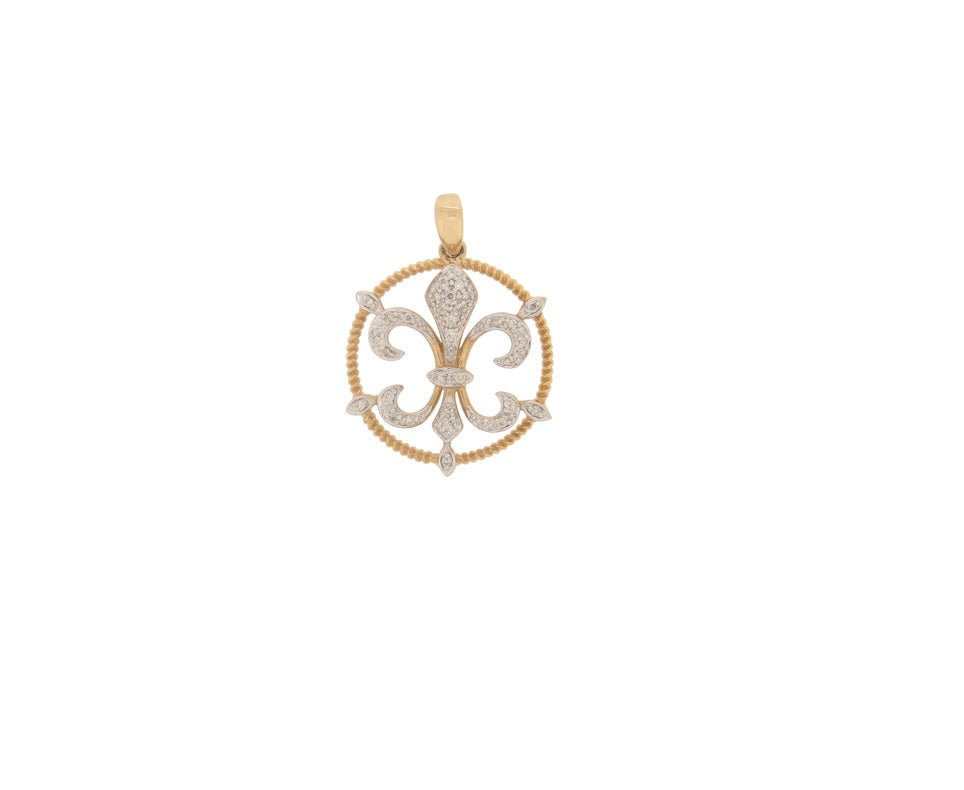 Fleur de hotsell lis diamond pendant