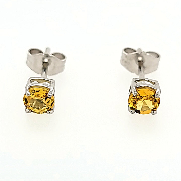 Yellow Sapphire Studs in 14k Gold