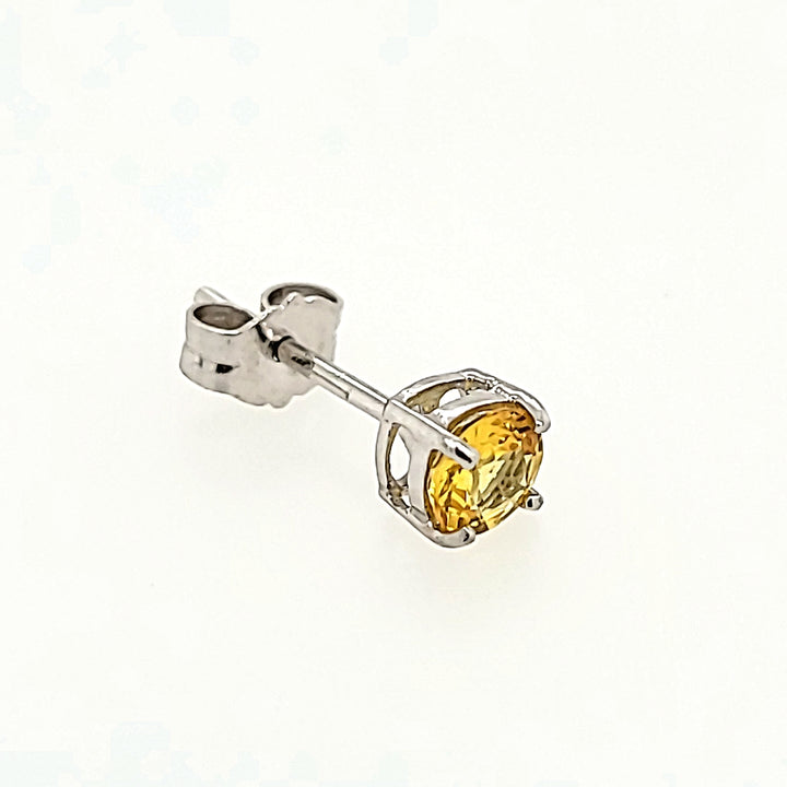 Yellow Sapphire Studs in 14k Gold