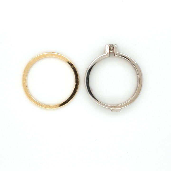Two Piece Diamond Wedding Set in 14k Gold