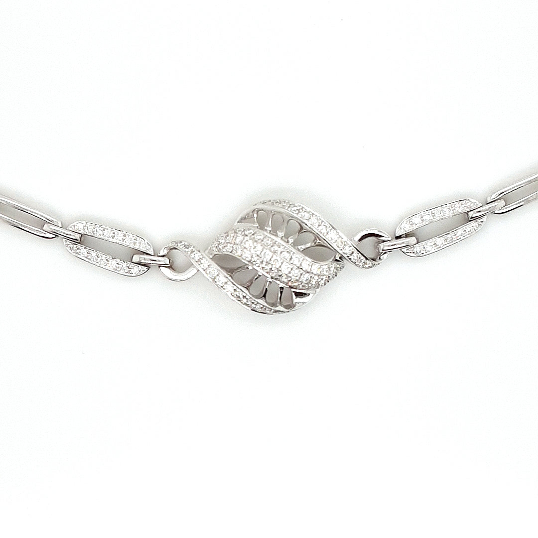 Nature Inspired Diamond Bracelet in 14k Gold